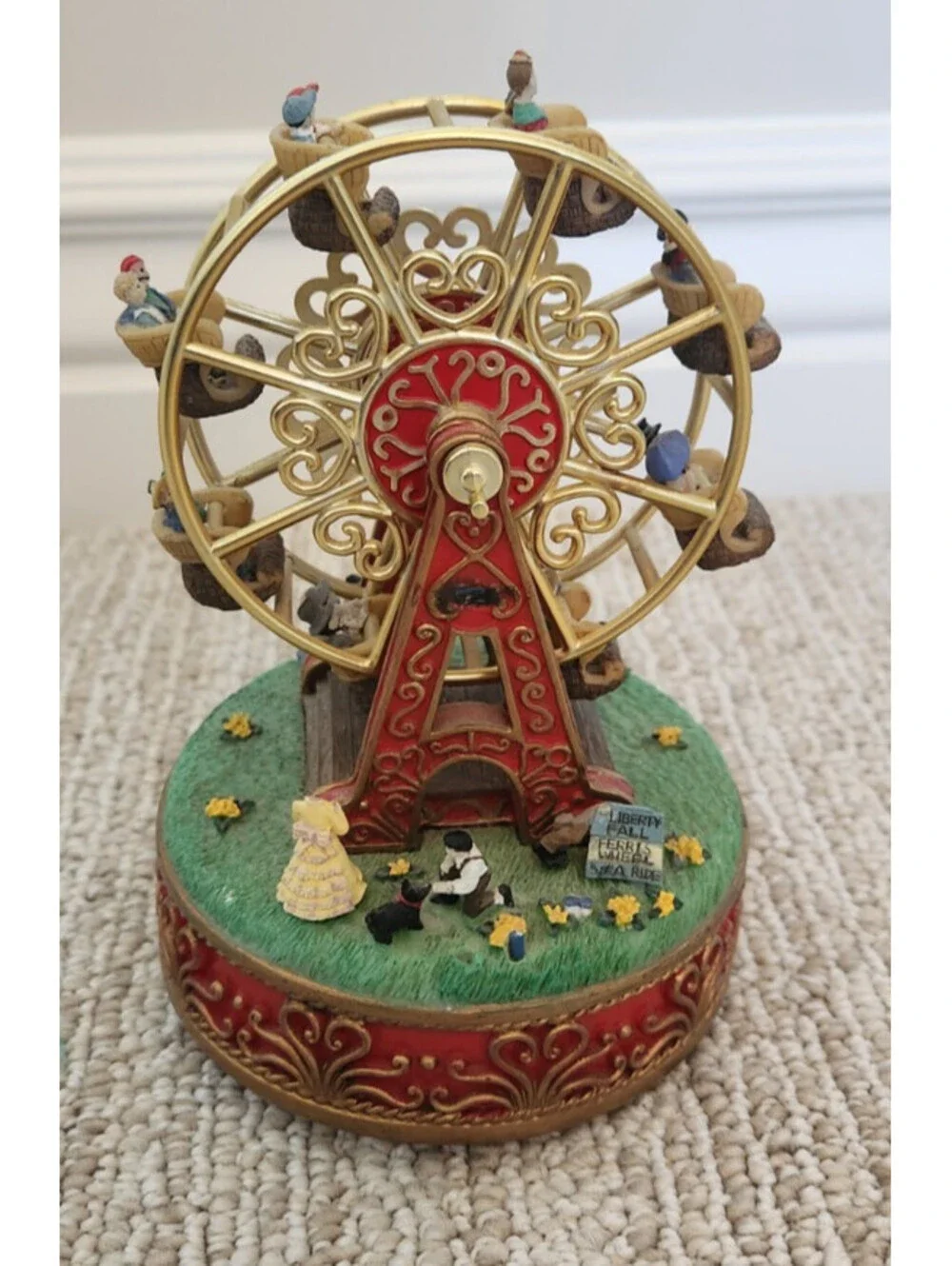 Liberty Falls Ferris Wheel Music Box Vintage Carnival Christmas Victorian Era